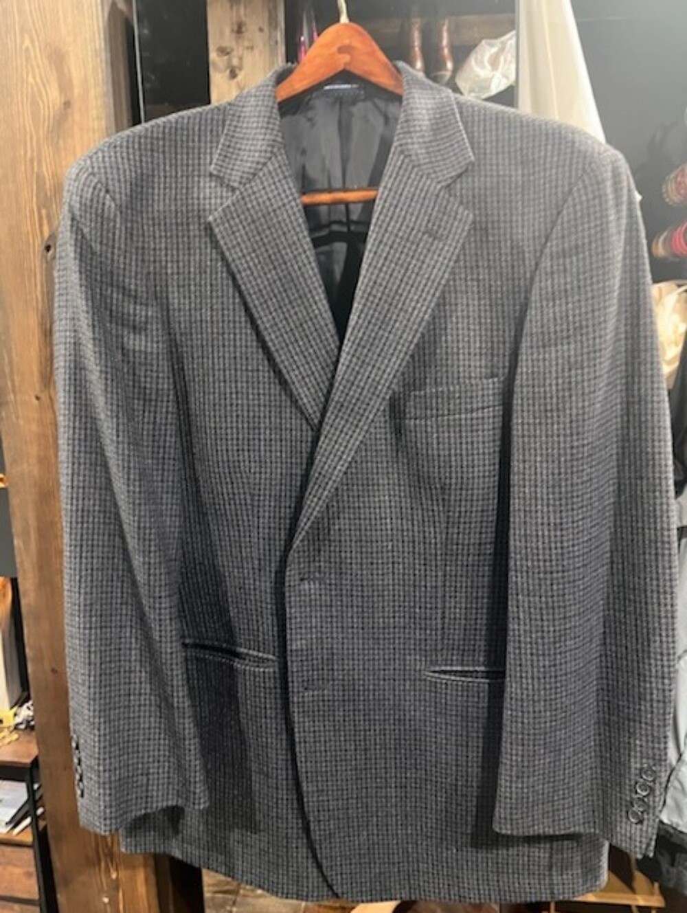 Stafford Men's Navy Checked Blazer - Classic Tailored Jacket